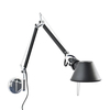 Artemide - Tolomeo Micro Parete Wandleuchte - schwarz/glänzend/BxH 49x41cm/Ø 11cm
