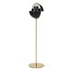 Gubi - Multi-Lite - Lampe de plancher laiton - noir/abat-jour noir/H 148cm, Ø 39cm/structure laiton