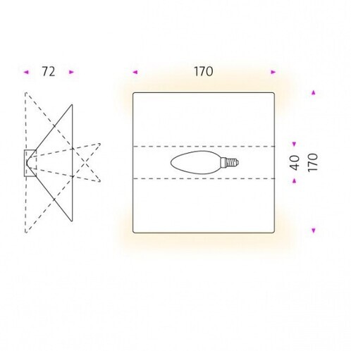 Mawa Design - Britz 1 Wandleuchte - Strichzeichnung