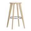 Vitra - Tabouret Haut Prouvé - Tabouret de bar - chêne nature/repose-pied crome/H: 77.5cm