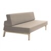 Softline - Lazy - Slaapsofa - beige/stof Vision 446/BxHxD 199x77x114cm/frame essenhout