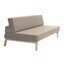 Softline - Lazy Schlafsofa - beige/Stoff Vision 446/BxHxT 199x77x114cm/Gestell Esche