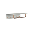 FROST - Unu Wall Coat Rack With 4 Hooks & Bar - white-copper/WxHxD 60x15x30cm