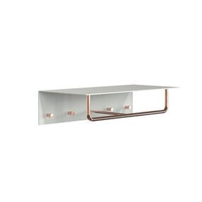 FROST - Unu Wandgarderobe mit 4 Haken & Stange