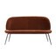 Gubi - Beetle Sofa Samt Gestell Schwarz - rostrot/Samt Velluto G075/641/BxHxT 140x79x63cm/Gestell schwarz