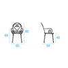 emu - Pigalle - Fauteuil de jardin - dessin au trait