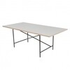 Richard Lampert - Eiermann 1 - Table châssis centré - blanc/chant chêne/châssis noir/Set de Réglage Hauteur 3,5cm/180x90cm