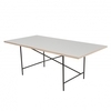 Richard Lampert - Eiermann 1 Table center - white/oak edge/frame black/incl. height adjuster 3.5cm/180x90cm