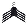 HAY - Set of 4 Soft Coat Hanger Slim - black/44x27x1cm/4 pieces