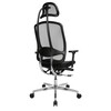 Wagner - AluMedic 10 Office Chair - black/cover fabric/star base polished/with wheels for hard floors