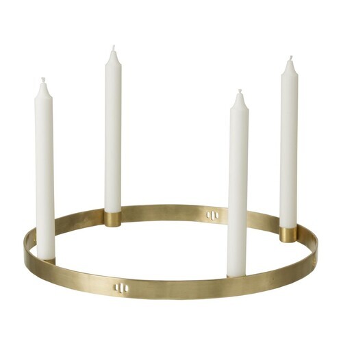 ferm LIVING - Circle Candle Holder Ø38cm - brass/matt