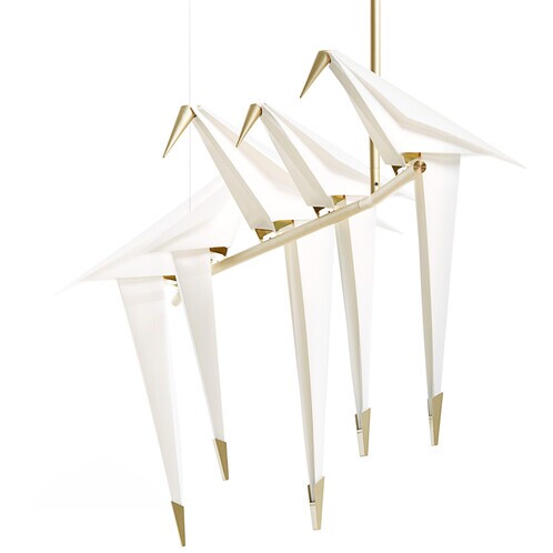 Moooi - Perch Light LED Branch - Suspension - blanc/laiton/L: 100cm/2700K/560lm
