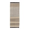 Nanimarquina - Tres Stripes - Tapis en laina 80x240cm - noir/49% laine Nouvelle-Zélande/45 % laine feutrée / 6% coton/Densité: 56.000 noeuds/m2 / Poids:2,2kg/m2