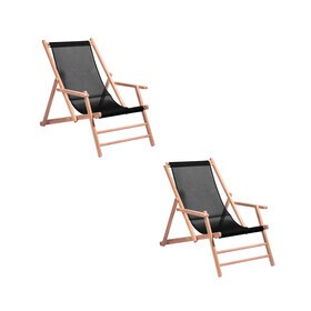 Jan Kurtz - Maxx Deckchair ligstoel set van 2