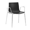 Arper - Catifa 46 Armchair Unicoloured Frame Chrome - black/seat shell glossy/inside matt/frame chromed