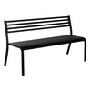 emu - Segno - Banc de jardin 168x59cm - noir/peint par poudrage/PxHxP 168x81x59cm