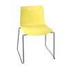 Arper - Catifa 46 0278 Chair Unicoloured Skids Black - yellow/seat shell glossy/inside matt/frame black matt V39/new colour