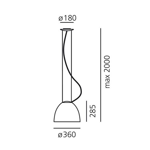 Artemide - Nur Mini - Suspension - dessin au trait