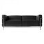 Cassina - Le Corbusier LC3 Sofa Cassina - grafite schwarz/Leder LCX 13X414/Gestell verchromt