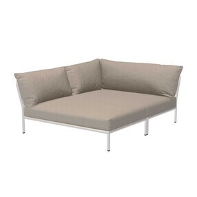HOUE - Canapé de jardin gauche Level 2 Cozy structure blanc atténué