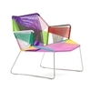 Moroso - Tropicalia - Fauteuil avec accoudoirs - carnaval/capuchons antidérapant PVC/structure acier inoxydable/94x78x87cm