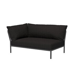 HOUE - Level 2 Gartensofa links Gestell dunkelgrau