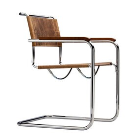 Thonet - S 34 Pure Materials Freischwinger Armlehnstuhl