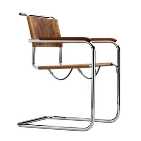 Thonet - S 34 Pure Materials Freischwinger Armlehnstuhl