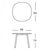 Magis - Déjà-Vu Table Tisch - Strichzeichnung