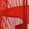 Moroso - Husk L - Fauteuil - rouge/tressée à la main/capuchons en polypropylène réglable/100x140x70cm/structure acier laquée