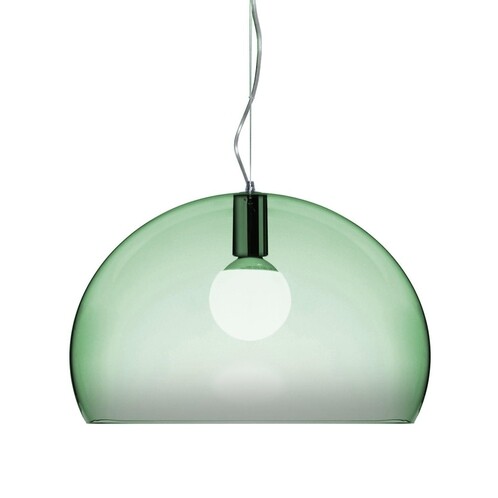 Kartell - FL/Y Pendelleuchte - salbeigrün/transparent/Ø52cm