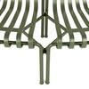 HAY Palissade olivgrüner Stuhl aus Metall mit geschwungenen Linien und robustem Design für Outdoor-Einsatz. - Palissade Dining Park Gartenbank Out/Out 2er Set