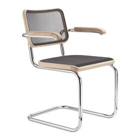 Thonet - S 64 N Pure Materials Freischwinger Armlehnstuhl Esche
