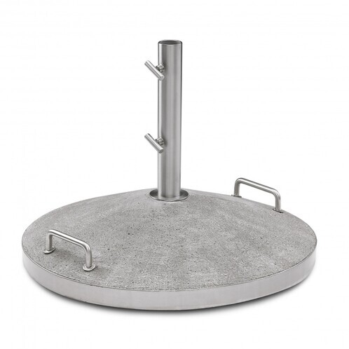 Skagerak - Capri Sonnenschirmfuß 50kg - Beton mit Edelstahlrahmen/Edelstahlrohr/Fuß mit Rollen/Ø 5cm/ Ø 60cm