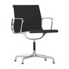 Vitra - EA 104 Aluminium Chair-Chaise avec accoudoirs - noir/piètement en aluminium poli/avec patins de protection