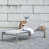 Jan Kurtz - Luxury Sun Lounger - taupe/cover batyline/LxWxH 207x73x34cm/stainless steel frame