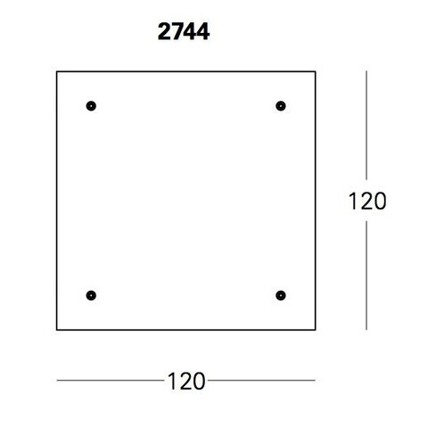 Fontana Arte - Tavolo con Ruote - Table basse sur roulettes - dessin au trait