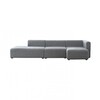 HAY - Mags Lounge Sofa Chaiselongue rechts - hellgrau/Stoff Halingdal 130/304x127.5x67cm