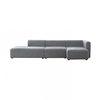 HAY - Mags Lounge Sofa Chaise Longue Right - light grey/fabric Halingdal 130/304x127.5x67cm