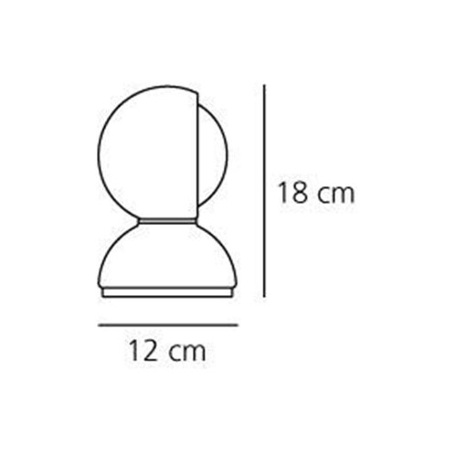 Artemide - Eclisse Tischleuchte / Wandleuchte - Strichzeichnung