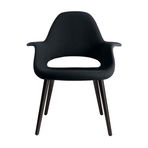 Vitra - Organic Chair Stuhl - schwarz/Stoff Hopsak/Gestell Esche schwarz