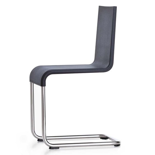 Vitra - .05 Stuhl nicht stapelbar - schwarz/Gestell Edelstahl