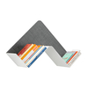 B-Line - Fishbone Wandregal - weiß/grau/Stoff Remix 2 Kvadrat/45- und 90-Grad-Winkel/LxBxH 68.3x25.3x45.4cm