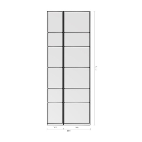 Piure - Nex Pur - Etagère 70x211.5x36cm - dessin au trait