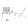 Carl Hansen - Carl Hansen MG501 Cuba - Chaise pliante - dessin au trait