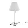 Luceplan - Costanzina Table Lamp With Base - mistic white/frame aluminium/foot 14cmx14cm