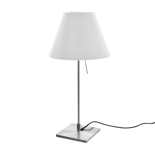 Luceplan - Costanzina - Lampe de table sur pied - blanc mystique/piètement en aluminium/pied 14cmx14cm
