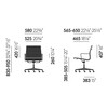 Vitra - EA 117 Alu Chair - Bureaustoel/ gepolijst - Strichzeichnung