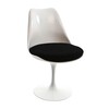 Knoll International - Tulip Chair Rotatable - white/with cushion/cover smoke anthracite Hallingdal 180