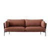 &tradition - Cloud LN3.2 Sofa 3-Sitzer - rot-braun/Stoff Steelcut 2 365/BxHxT 220x75x84cm/Füße schwarz